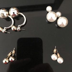 4 pairs of costume earrings